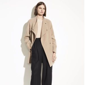 BNWT Vince Sweater Back Drape Coat in Linen